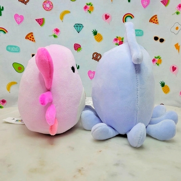 Squishmallow Stacy Squid & Cailey Crab 5" Rare HTF Canada Import Plush Set NWT - Picture 3 of 11